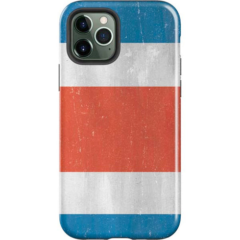 Costa Rican Flag Distressed iPhone 12 Pro Impact Case
