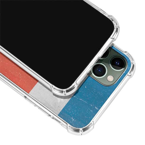 Costa Rican Flag Distressed iPhone 12 Pro Max Clear Case