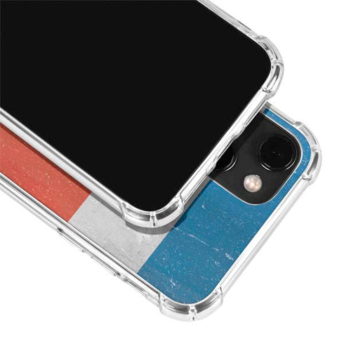 Costa Rican Flag Distressed iPhone 13 Mini Clear Case