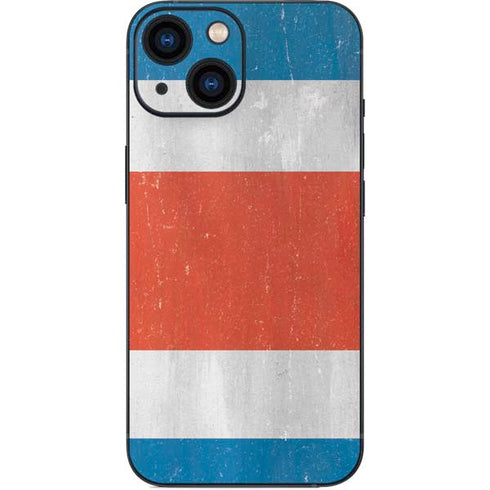 Costa Rican Flag Distressed iPhone 13 Mini Skin