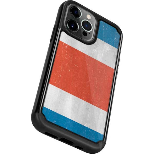 Costa Rican Flag Distressed iPhone 13 Pro Cargo Case