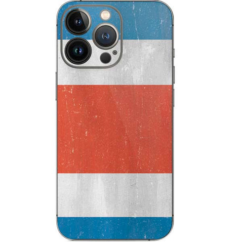 Costa Rican Flag Distressed iPhone 13 Pro Skin