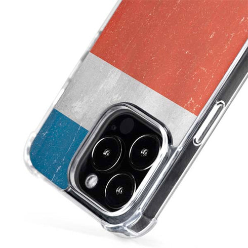 Costa Rican Flag Distressed iPhone 14 Pro MagSafe Case