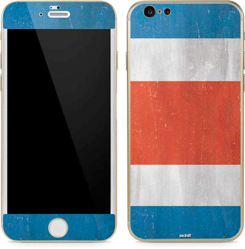 Costa Rican Flag Distressed iPhone 6/6s Skin