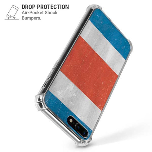 Costa Rican Flag Distressed iPhone 7/8 Plus Clear Case