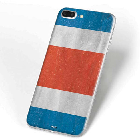 Costa Rican Flag Distressed iPhone 7 Plus Skin