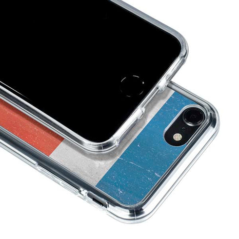 Costa Rican Flag Distressed iPhone SE (2nd & 3rd Gen) Clear Case