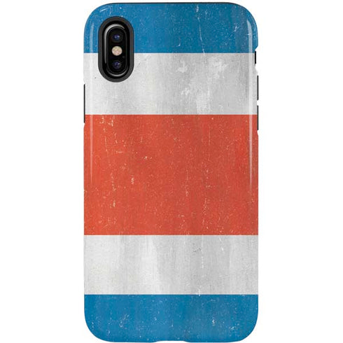 Costa Rican Flag Distressed iPhone X Pro Case
