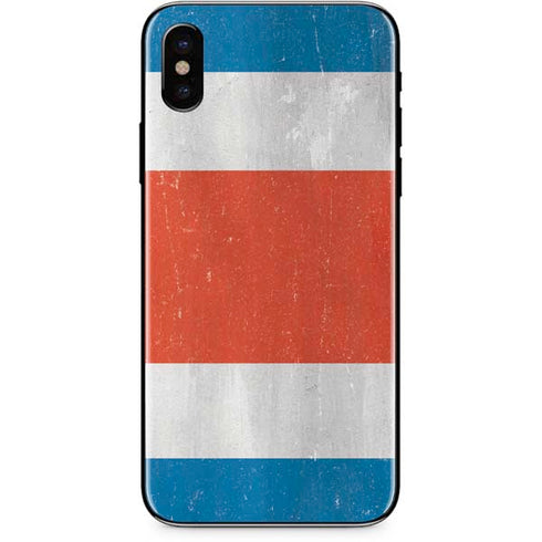 Costa Rican Flag Distressed iPhone XS Max Skin