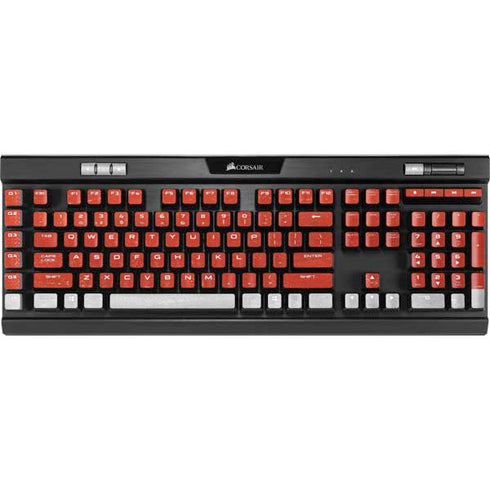 Costa Rican Flag Distressed K95 RGB PLATINUM Mechanical Gaming Keyboard Skin