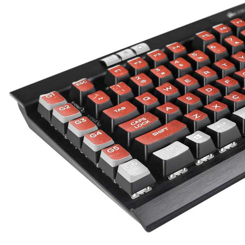 Costa Rican Flag Distressed K95 RGB PLATINUM Mechanical Gaming Keyboard Skin