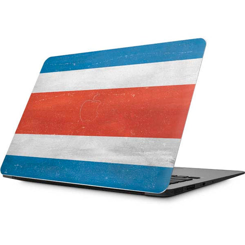 Costa Rican Flag Distressed Apple MacBook Skin