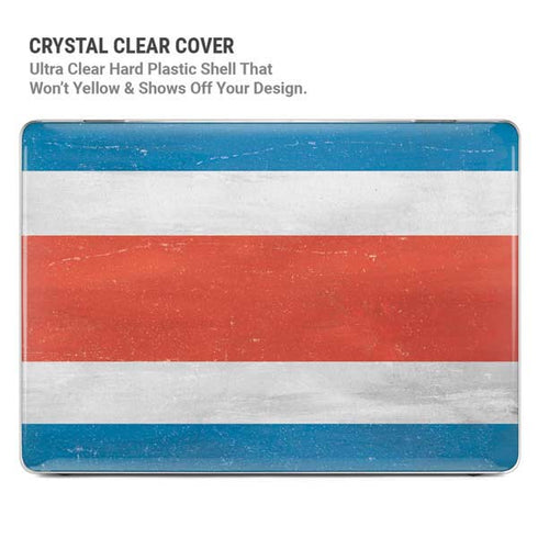 Costa Rican Flag Distressed MacBook Pro 16in (2019-20) Case plus Skin