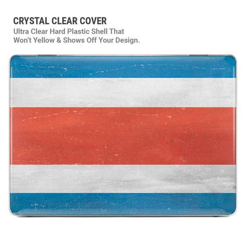 Costa Rican Flag Distressed MacBook Pro 16in (2021-25) Case plus Skin
