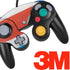 Costa Rican Flag Distressed Nintendo GameCube Controller Skin
