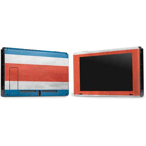 Costa Rican Flag Distressed Nintendo Switch Bundle Skin