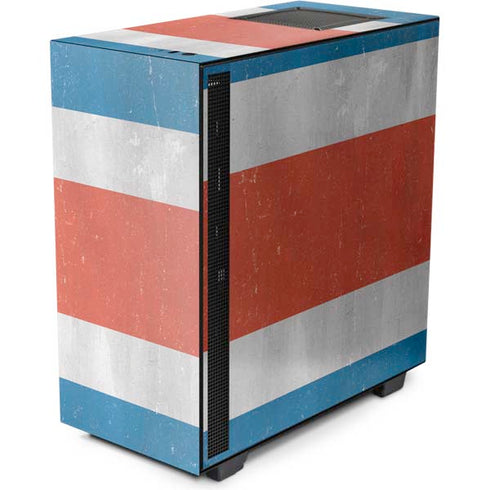 Costa Rican Flag Distressed NZXT H510 Compact ATX Mid-Tower Case Skin
