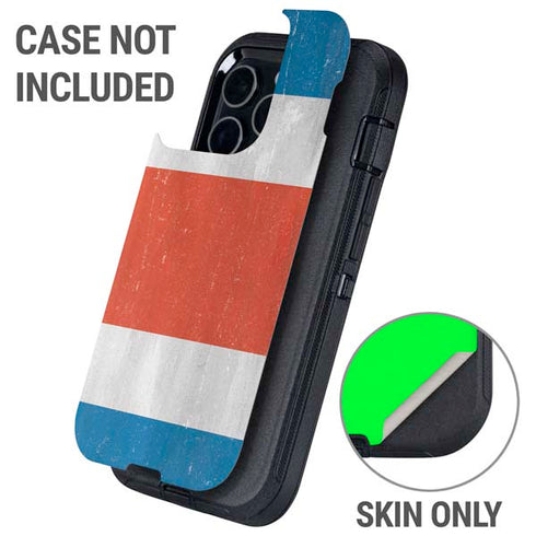 Costa Rican Flag Distressed Otterbox Defender iPhone Skin