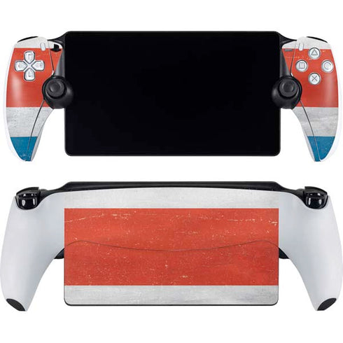 Costa Rican Flag Distressed PlayStation Portal Remote Player Skin