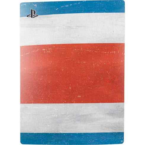 Costa Rican Flag Distressed PS5 Console Skin