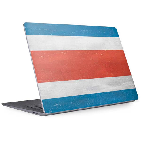 Costa Rican Flag Distressed Surface Laptop 3 13.5in Skin