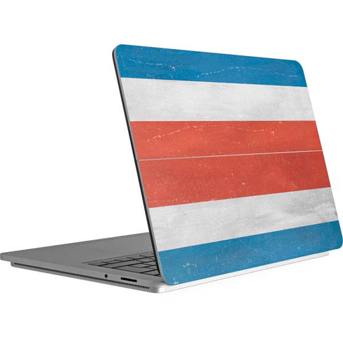 Costa Rican Flag Distressed Surface Laptop Studio Skin