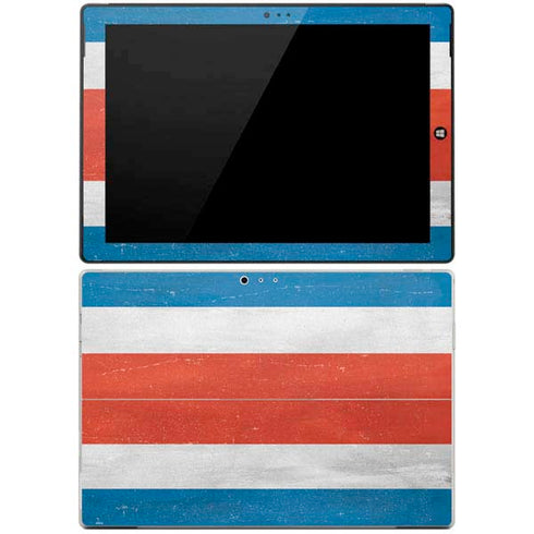 Costa Rican Flag Distressed Surface Pro 3 Skin