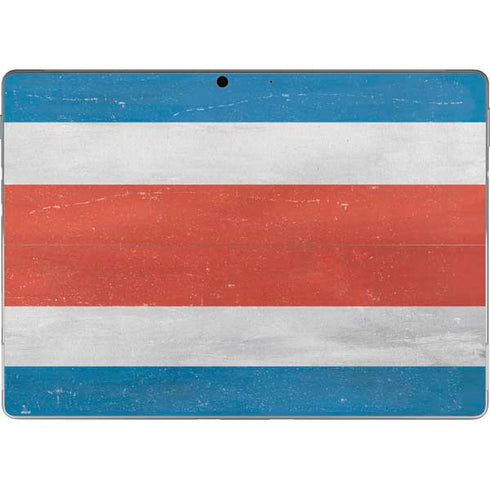Costa Rican Flag Distressed Surface Pro 8 Skin