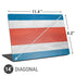 Costa Rican Flag Distressed Universal Laptop 14in (11.4 x 8.2in) Skin
