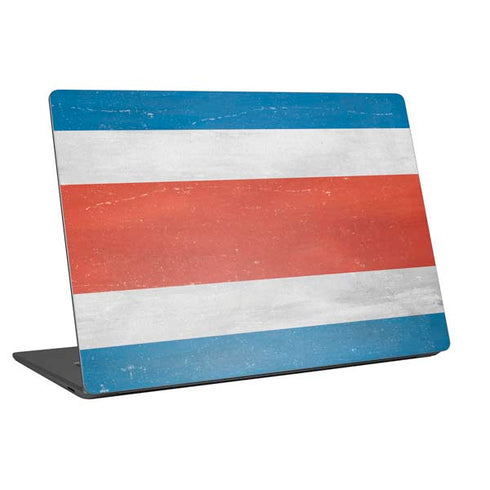 Costa Rican Flag Distressed Universal Laptop 16.6in (13.4 x 9.7in) Skin