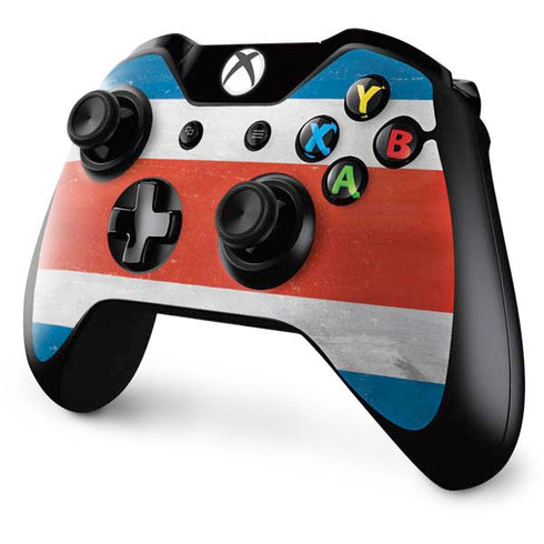 Costa Rican Flag Distressed Xbox One Controller Skin