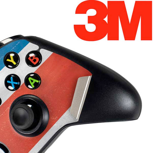Costa Rican Flag Distressed Xbox One Controller Skin