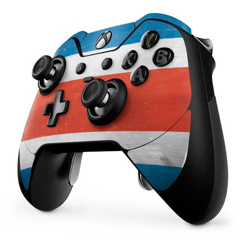 Costa Rican Flag Distressed Xbox One Elite Controller Skin
