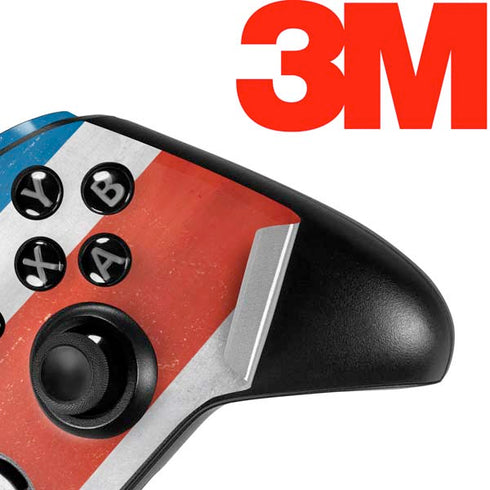 Costa Rican Flag Distressed Xbox One Elite Controller Skin