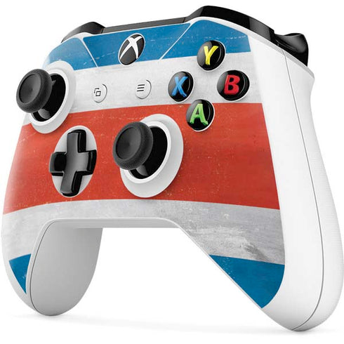 Costa Rican Flag Distressed Xbox One S Controller Skin