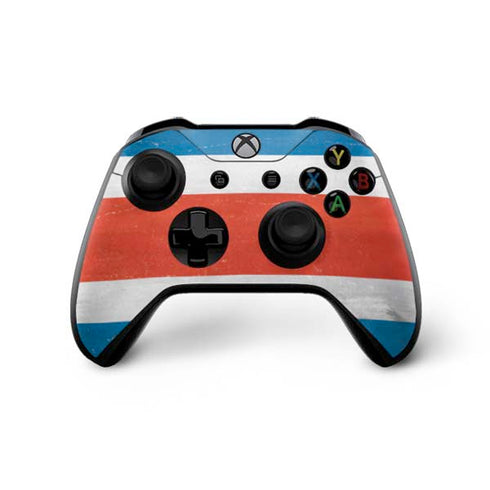 Costa Rican Flag Distressed Xbox One X Controller Skin