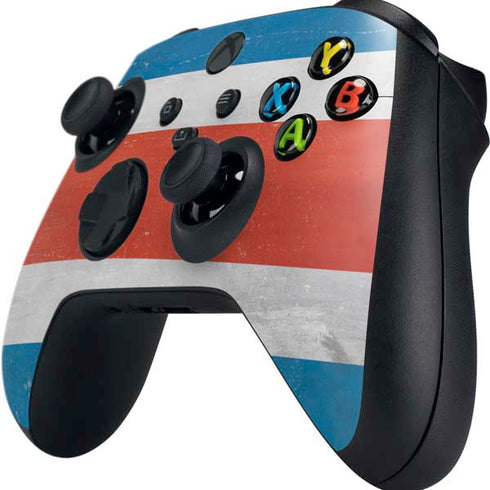 Costa Rican Flag Distressed Xbox Series X Controller Skin