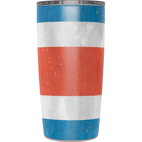Costa Rican Flag Distressed Yeti 20oz Tumbler Skin