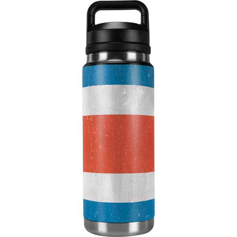 Costa Rican Flag Distressed YETI Rambler 26oz Bottle Skin