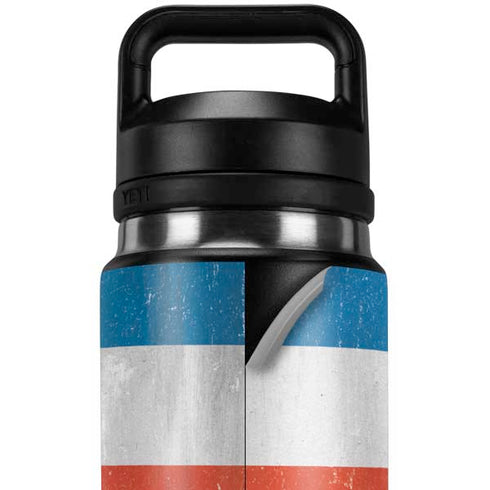 Costa Rican Flag Distressed YETI Rambler 26oz Bottle Skin