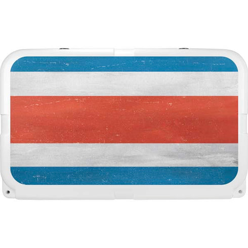 Costa Rican Flag Distressed YETI Tundra 45 Hard Cooler Skin