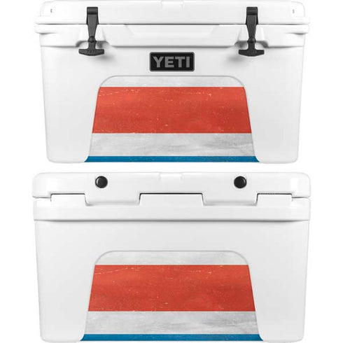 Costa Rican Flag Distressed YETI Tundra 45 Hard Cooler Skin