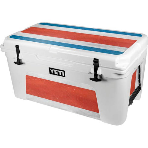 Costa Rican Flag Distressed YETI Tundra 65 Hard Cooler Skin