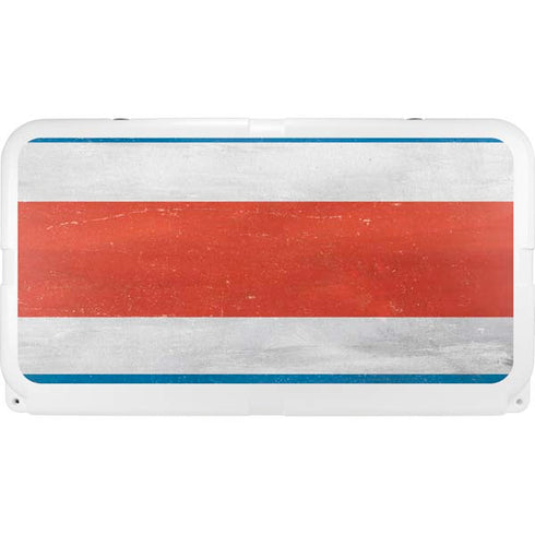 Costa Rican Flag Distressed YETI Tundra 75 Hard Cooler Skin