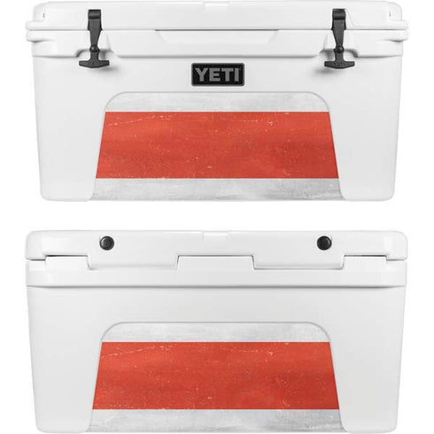 Costa Rican Flag Distressed YETI Tundra 75 Hard Cooler Skin