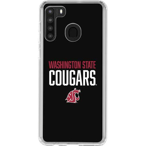 Cougars Washington State Galaxy A21 Clear Case