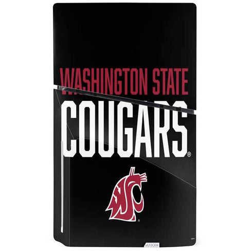 Washington State University Cougars PS5 Slim Disk Console Skin