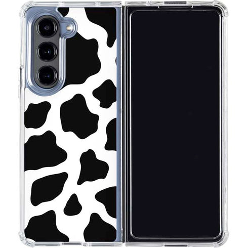 Cow Print Galaxy Z Fold5 5G Clear Case