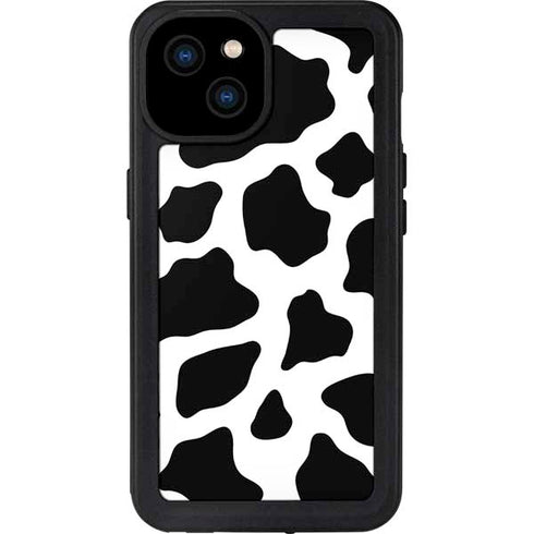 Cow Print iPhone 15 Plus Waterproof Case