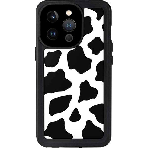 Cow Print iPhone 15 Pro Waterproof Case